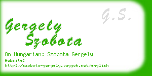 gergely szobota business card